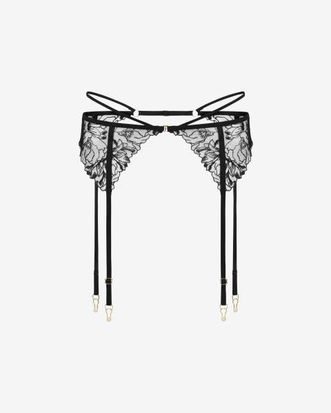 Black lace garter belt