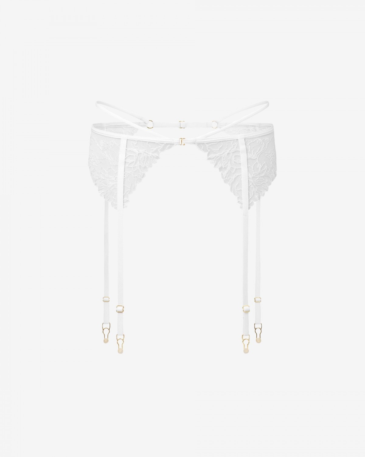 Leticia White Lace Garter Belt