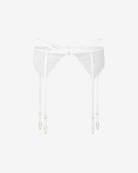 Elegant white garter belt