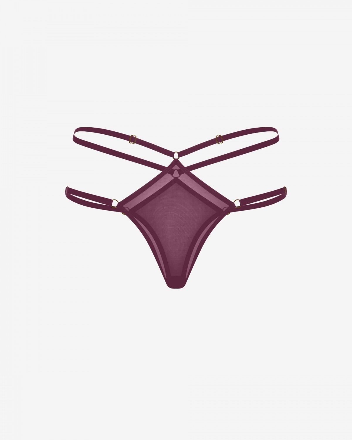Reina burgundy thong