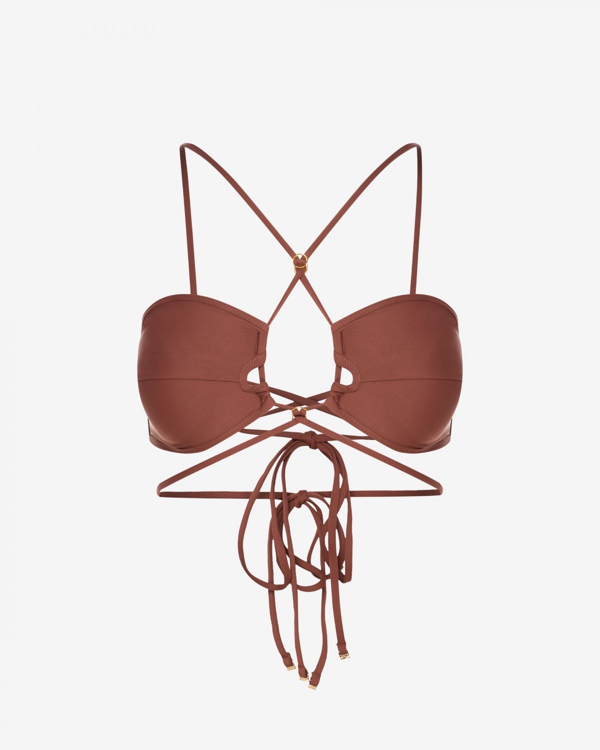 Enza braun bikini top