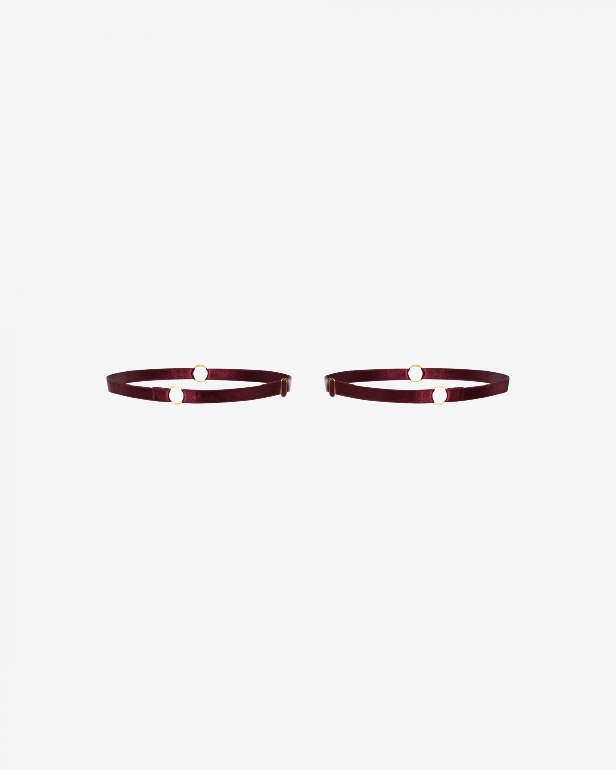 Aura burgundy garters