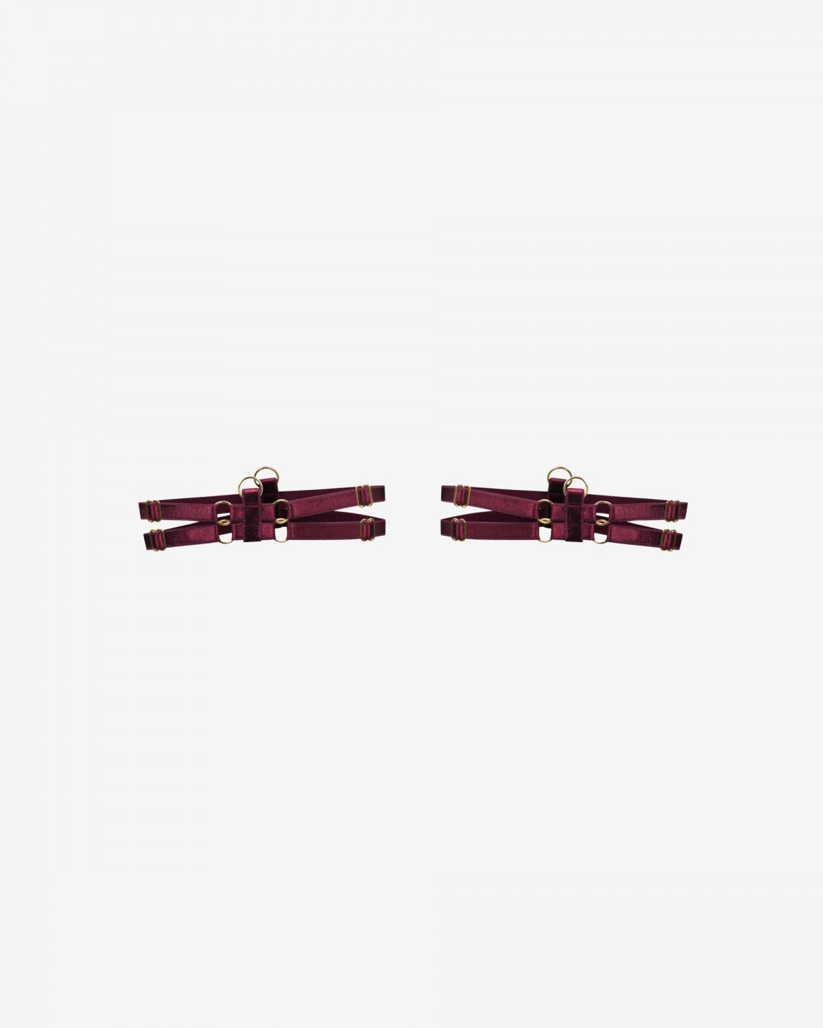 Gwen burgundy garters