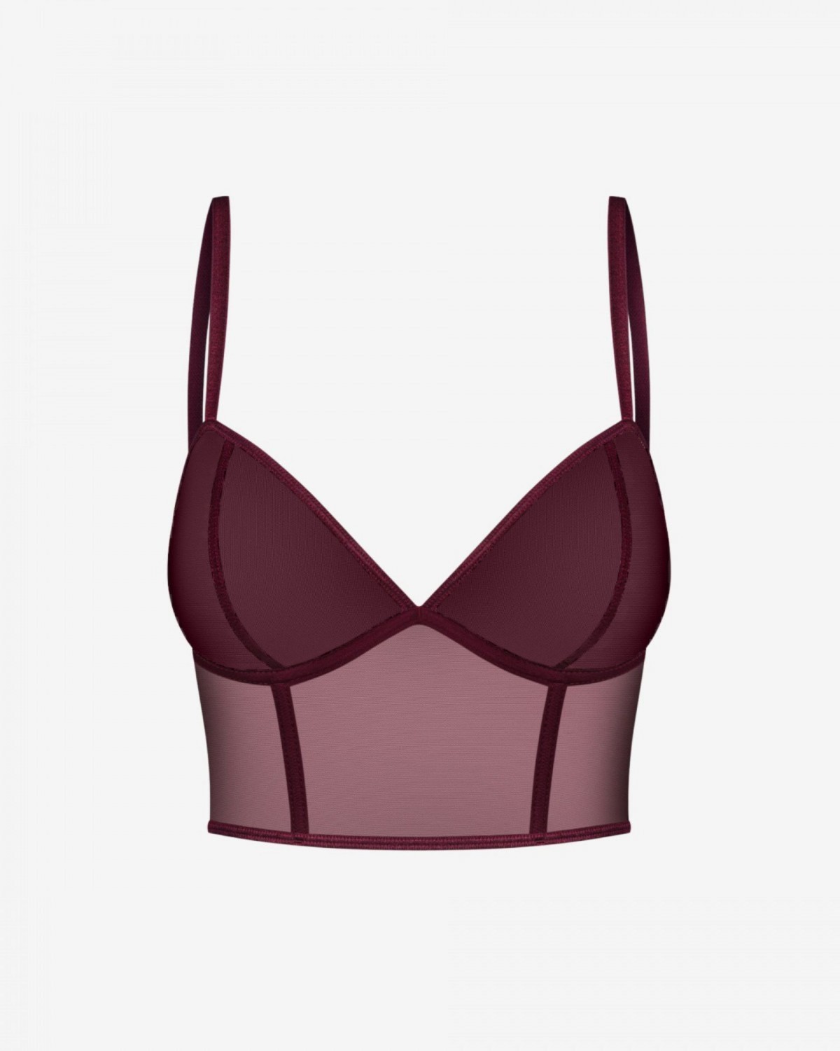 Gwen burgundy half corset